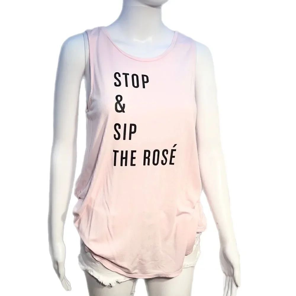 Old Navy Stop & Sip The Rosé Yoga Tank